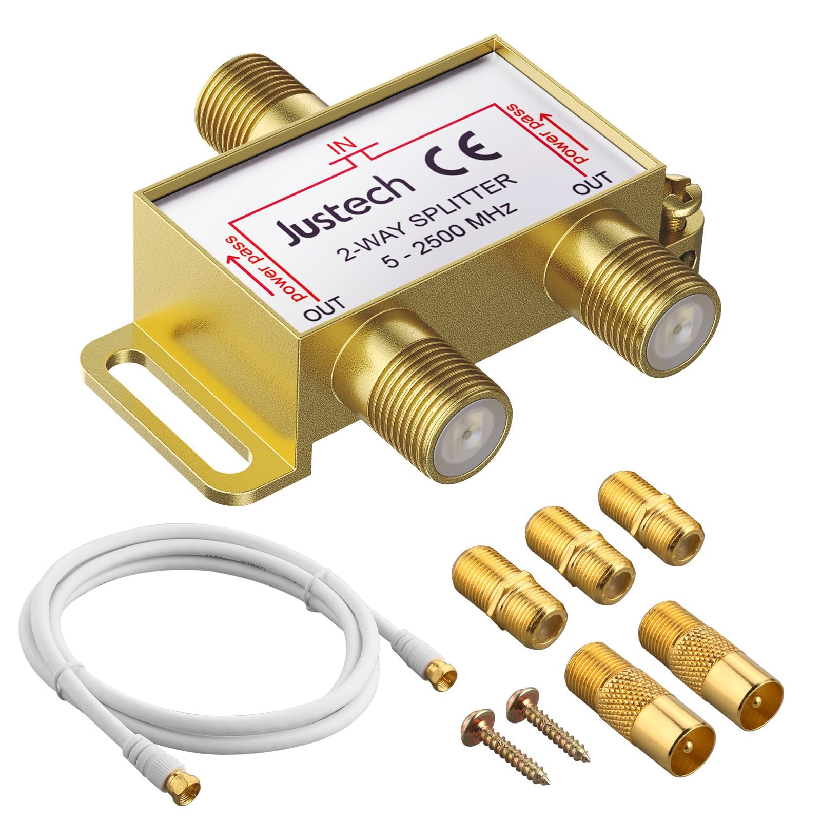 tama.TV　2way spiky Amazon.com: Justech 2 Way TV Aerial Coax Splitter, Coaxial